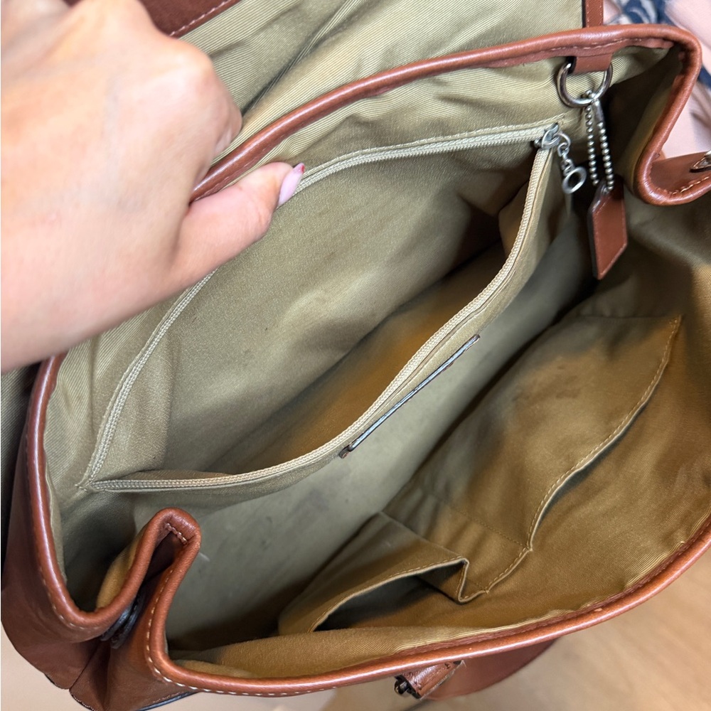 COACH Y2K HAMILTON NEEDS TLC Brown Leather satchel - Picture 5 of 9